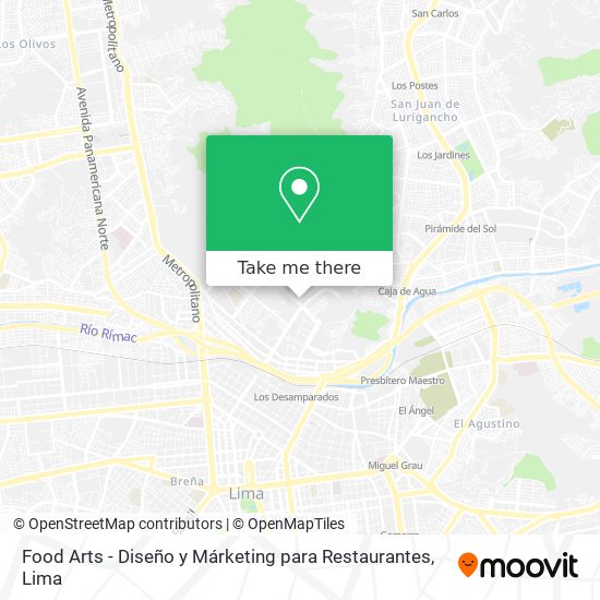 Mapa de Food Arts - Diseño y Márketing para Restaurantes