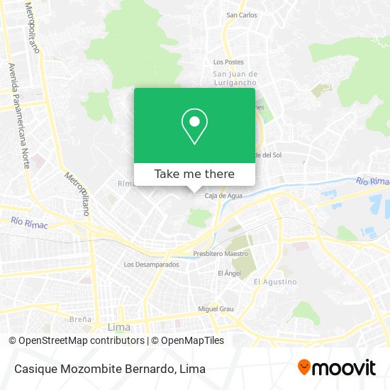 Casique Mozombite Bernardo map
