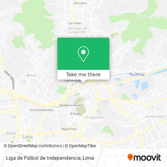 Mapa de Liga de Fútbol de Independencia