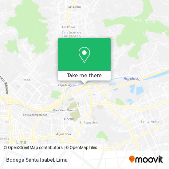 Mapa de Bodega Santa Isabel