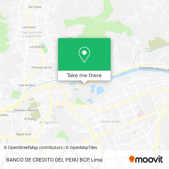 Mapa de BANCO DE CREDITO DEL PERU BCP