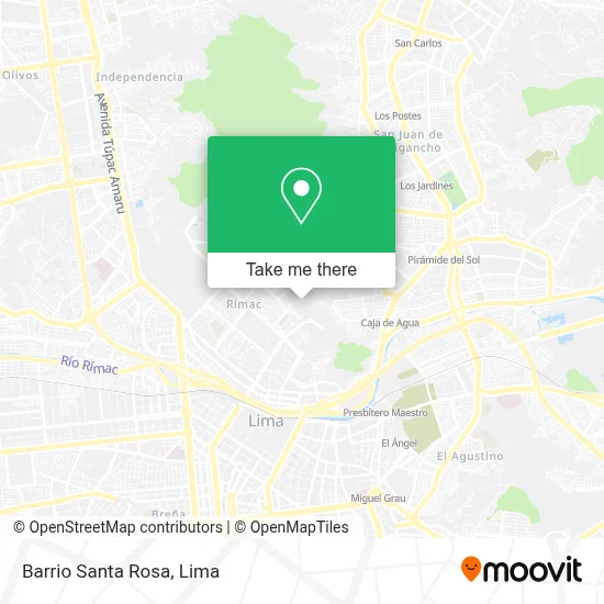 ¿Cómo llegar a Barrio Santa Rosa en Rimac en autobús o metro?
