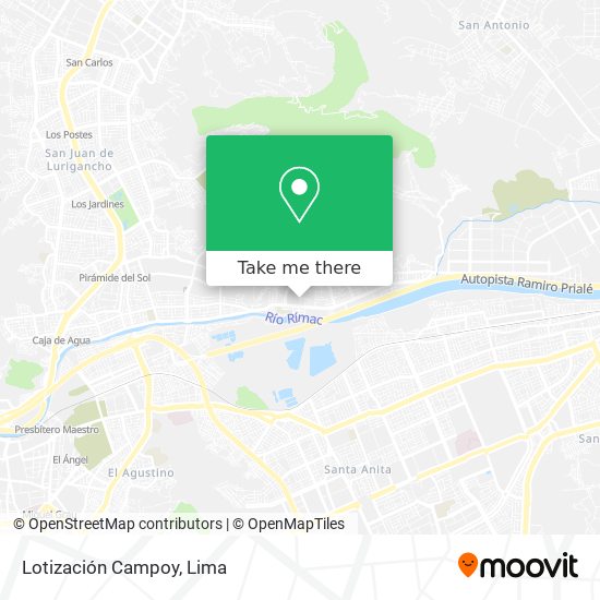 Lotización Campoy map