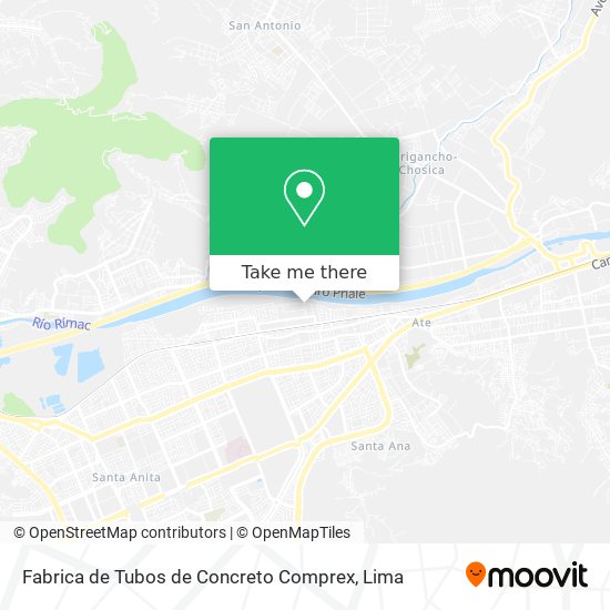 Mapa de Fabrica de Tubos de Concreto Comprex