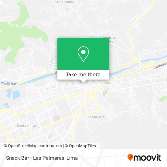 Mapa de Snack Bar - Las Palmeras