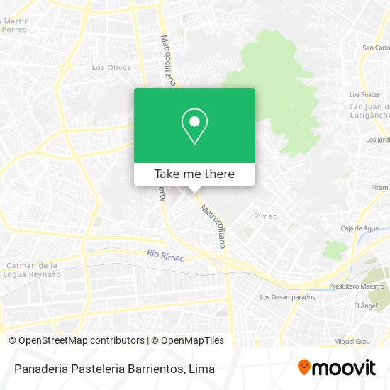 Mapa de Panaderia Pasteleria Barrientos