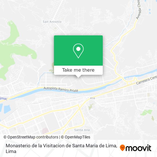 Monasterio de la Visitacion de Santa Maria de Lima map