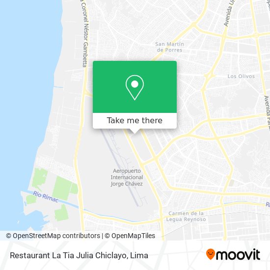 Restaurant La Tia Julia Chiclayo map