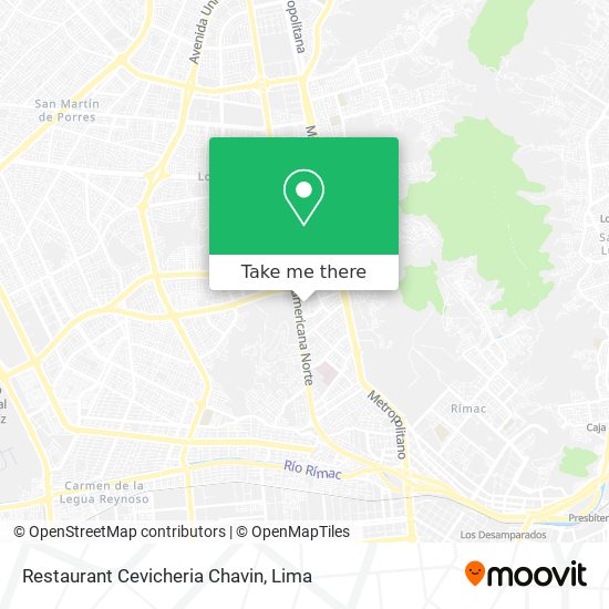 Restaurant Cevicheria Chavin map