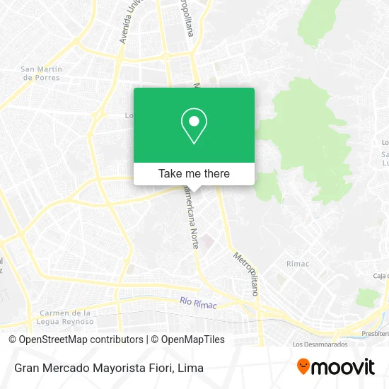 Mapa de Gran Mercado Mayorista Fiori