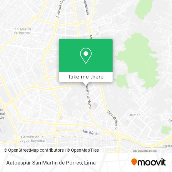 Autoespar San Martín de Porres map