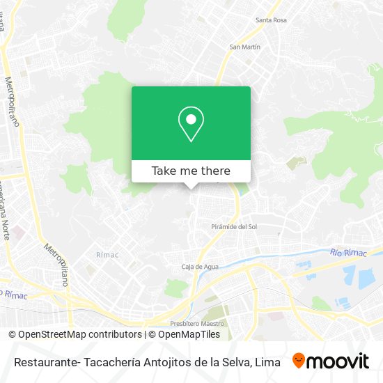 Mapa de Restaurante- Tacachería Antojitos de la Selva