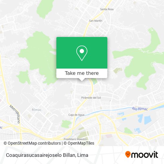 Coaquirasucasairejoselo Billan map