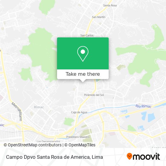 Campo Dpvo Santa Rosa de America map