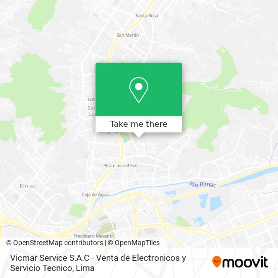 Mapa de Vicmar Service S.A.C - Venta de Electronicos y Servicio Tecnico