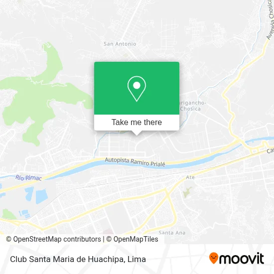 Club Santa Maria de Huachipa map