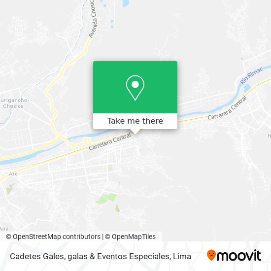 Cadetes Gales, galas & Eventos Especiales map