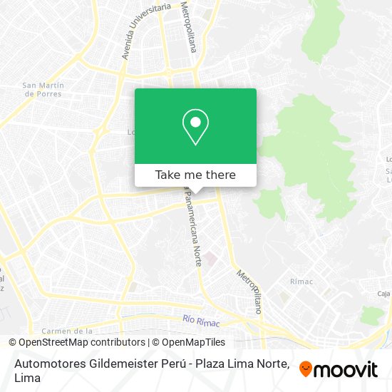Automotores Gildemeister Perú - Plaza Lima Norte map