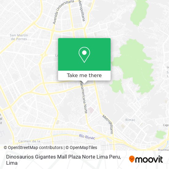 Dinosaurios Gigantes Mall Plaza Norte Lima Peru map