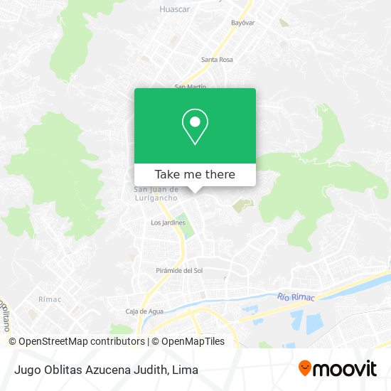 Jugo Oblitas Azucena Judith map