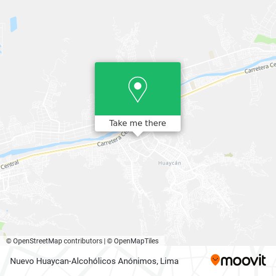 Nuevo Huaycan-Alcohólicos Anónimos map