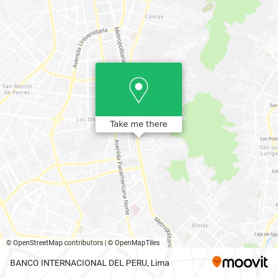 BANCO INTERNACIONAL DEL PERU map