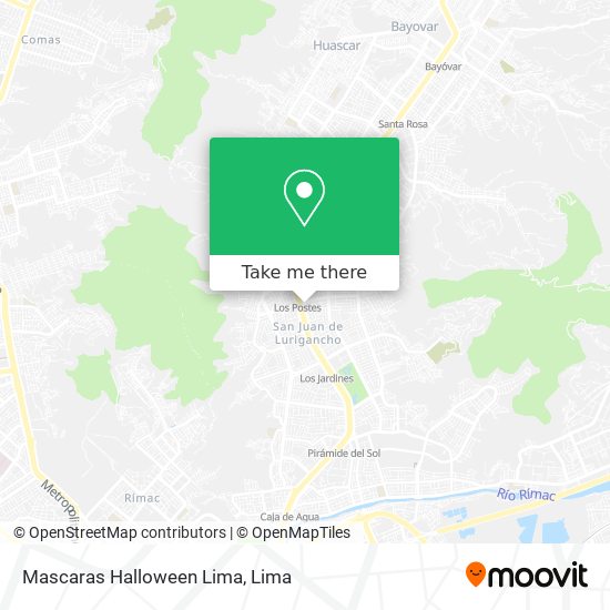 Mapa de Mascaras Halloween Lima