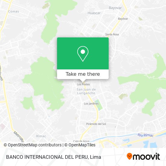 BANCO INTERNACIONAL DEL PERU map