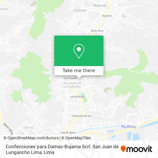 Confecciones para Damas-Bujama Scrl. San Juan de Lurigancho Lima map