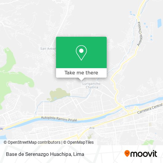 Base de Serenazgo Huachipa map