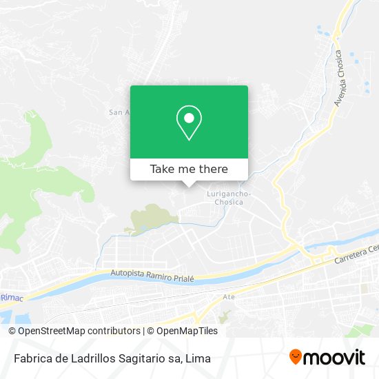 Mapa de Fabrica de Ladrillos Sagitario sa
