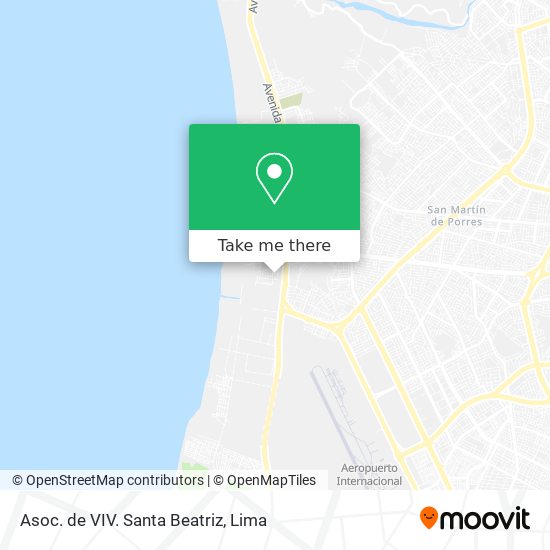 Asoc. de VIV. Santa Beatriz map