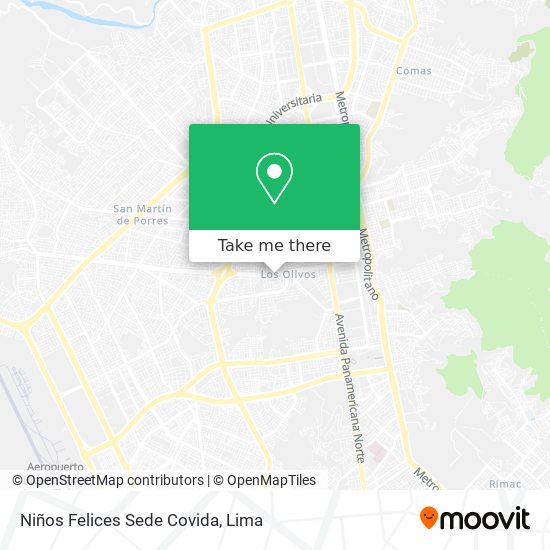Niños Felices Sede Covida map