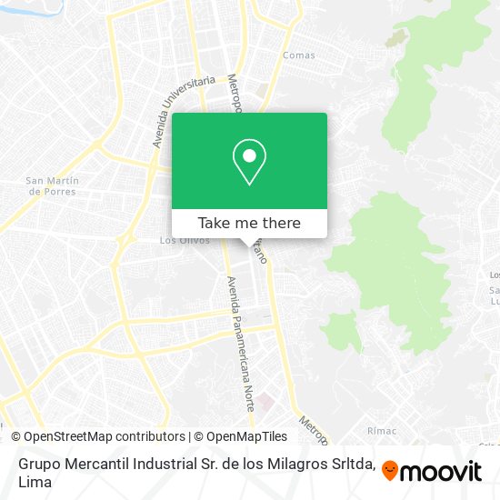 Mapa de Grupo Mercantil Industrial Sr. de los Milagros Srltda