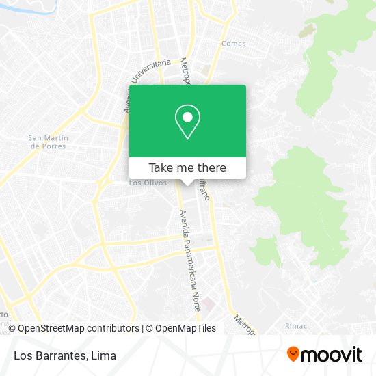 Los Barrantes map