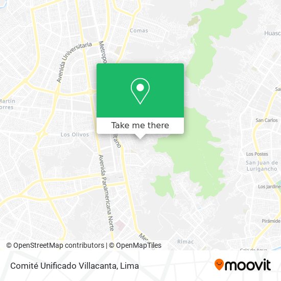 Comité Unificado Villacanta map