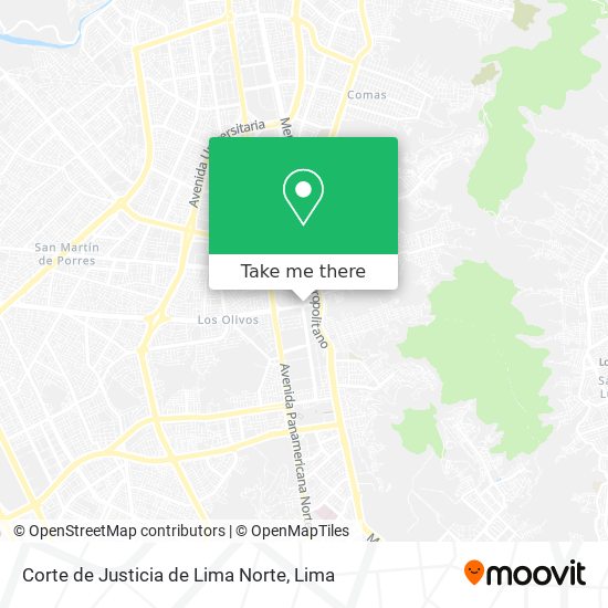 Corte de Justicia de Lima Norte map