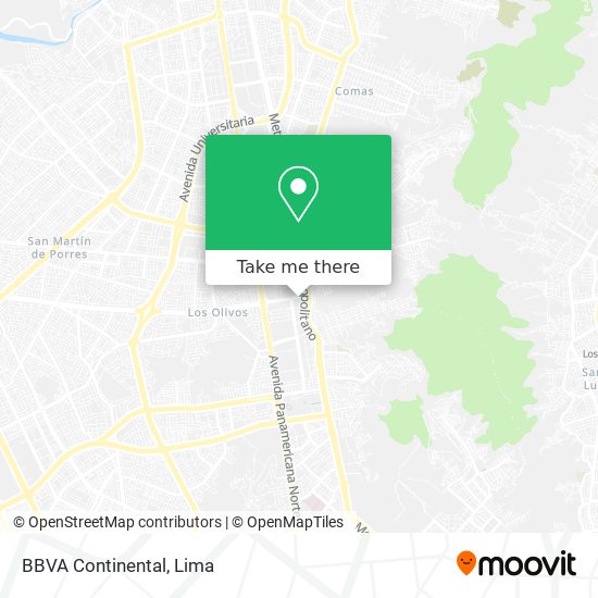 BBVA Continental map