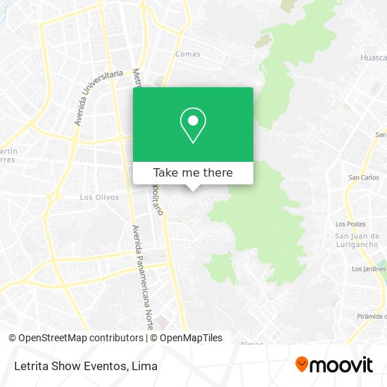 Mapa de Letrita Show Eventos