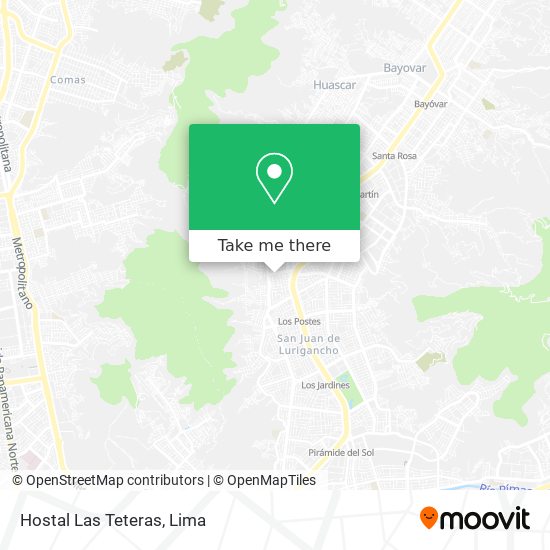 Hostal Las Teteras map
