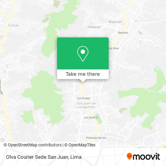 Olva Courier Sede San Juan map