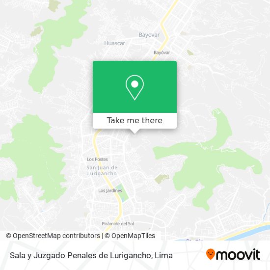 Mapa de Sala y Juzgado Penales de Lurigancho