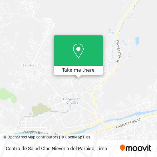 Centro de Salud Clas Nieveria del Paraiso map