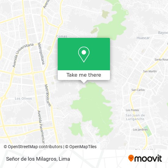 Señor de los Milagros map