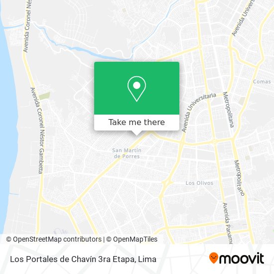 Los Portales de Chavín 3ra Etapa map
