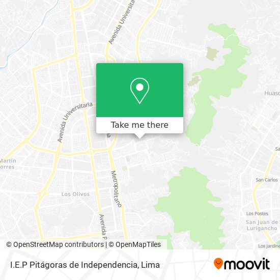 I.E.P Pitágoras de Independencia map