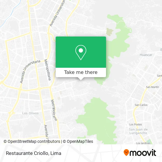 Restaurante Criollo map