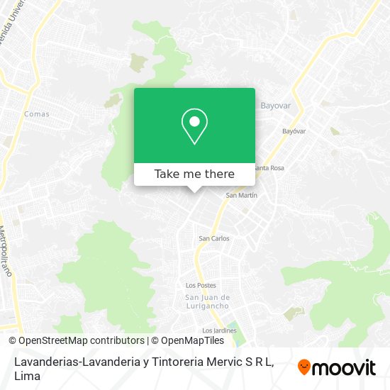 Mapa de Lavanderias-Lavanderia y Tintoreria Mervic S R L