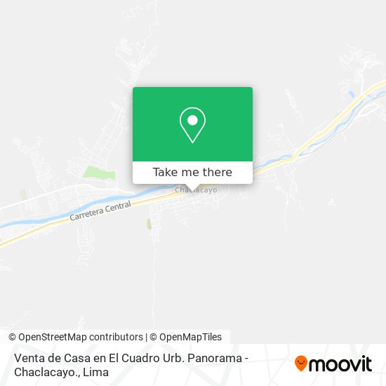 Mapa de Venta de Casa en El Cuadro Urb. Panorama - Chaclacayo.