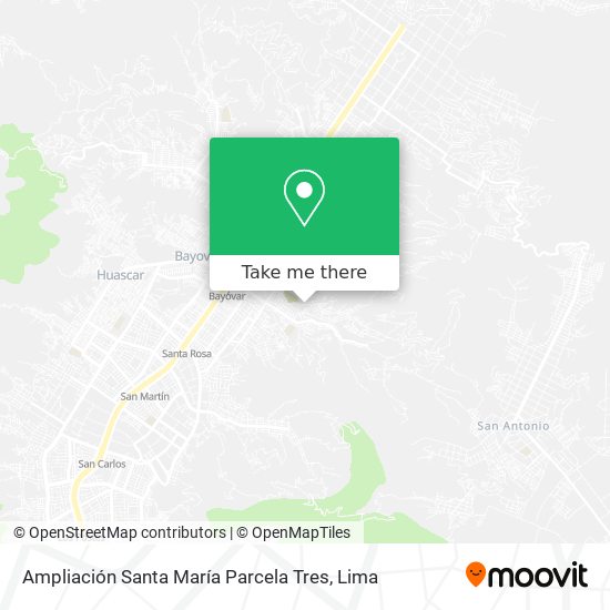 Mapa de Ampliación Santa María Parcela Tres